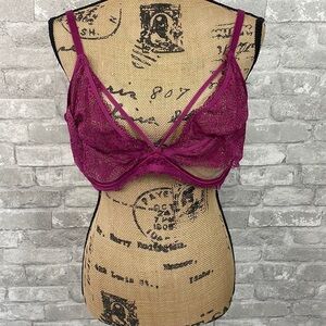 Adore Me Purple Lace Bra